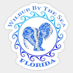 Wilbur By The Sea Florida Vacation Tribal Manatees Sticker